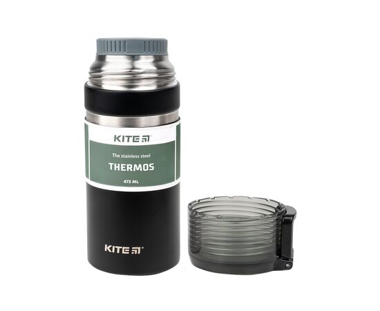 Поильник-непроливайка Kite термос 473 мл, черный (K21-320-03), изображение 2 Поильник-непроливайка Kite термос 473 мл, черный (K21-320-03), изображение 2