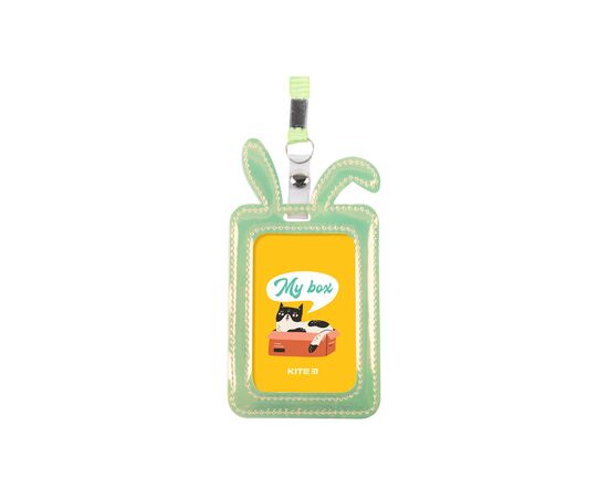 Бейдж Kite Bunny, с голографическим эффектом, зеленый (K22-449-03), изображение 2 Бейдж Kite Bunny, с голографическим эффектом, зеленый (K22-449-03), изображение 2