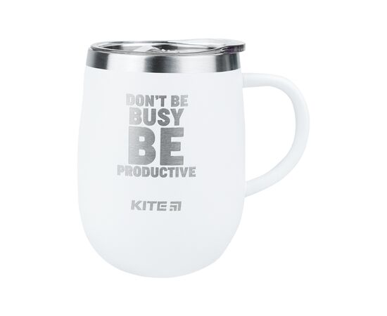 Поильник-непроливайка Kite Be productive термокружка 360 мл, белая (K22-378-03-1)