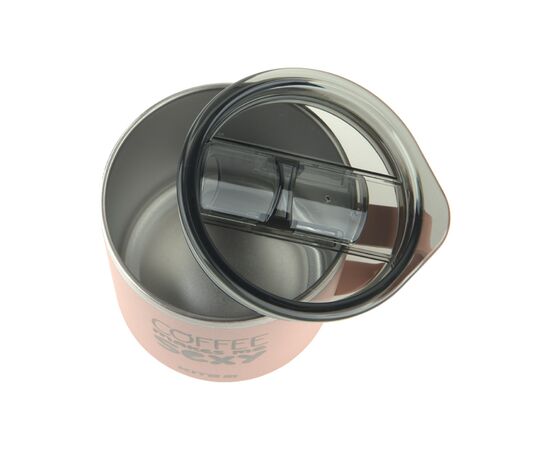 Поильник-непроливайка Kite Coffee makes me sexy термокружка 400 мл, пудра (K22-379-03-2), изображение 2 Поильник-непроливайка Kite Coffee makes me sexy термокружка 400 мл, пудра (K22-379-03-2), изображение 2