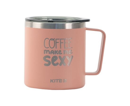 Поїльник-непроливайка Kite Coffee makes me sexy термокружка 400 мл, пудра (K22-379-03-2)