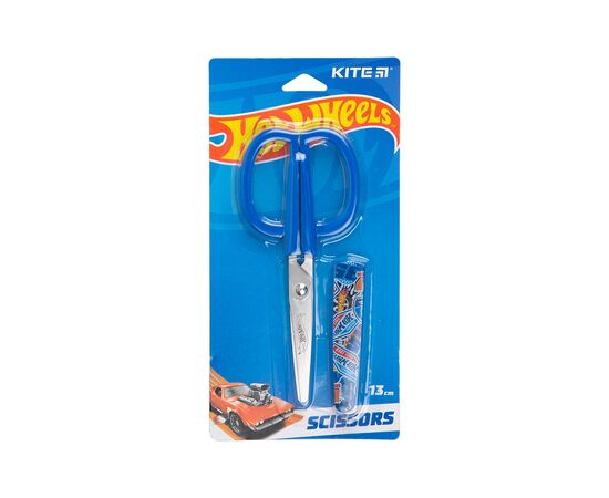 Ножиці Kite дитячі в футлярі Hot Wheels 13 см (HW23-124), зображення 2 Ножиці Kite дитячі в футлярі Hot Wheels 13 см (HW23-124), зображення 2