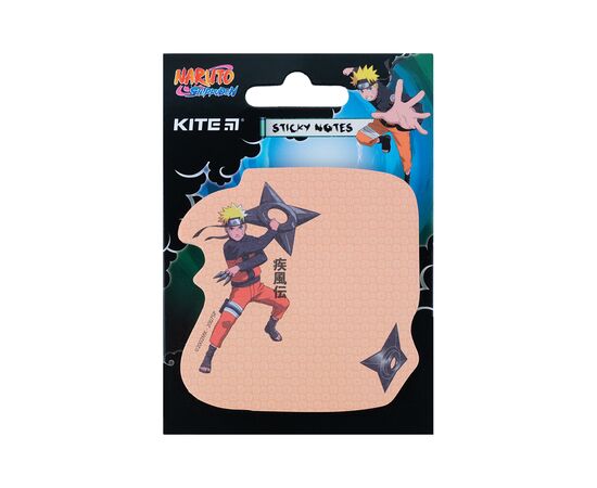 Папір для нотаток Kite з клейким шаром Naruto 70х70 мм, 50 аркушів (NR23-298-3)