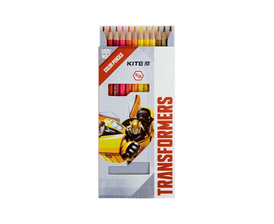 Карандаши цветные Kite Transformers двухсторонние, 12 цветов (TF22-054), изображение 3 Карандаши цветные Kite Transformers двухсторонние, 12 цветов (TF22-054), изображение 3