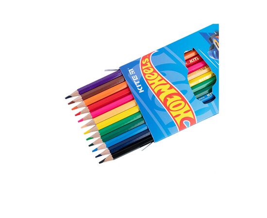 Карандаши цветные Kite Hot Wheels 12 цветов (HW23-051), изображение 4 Карандаши цветные Kite Hot Wheels 12 цветов (HW23-051), изображение 4