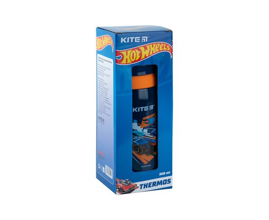 Поильник-непроливайка Kite Термос 350 мл, Hot Wheels (HW24-301), изображение 4 Поильник-непроливайка Kite Термос 350 мл, Hot Wheels (HW24-301), изображение 4
