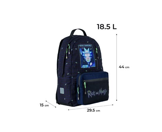 Рюкзак школьный Kite Education 949L teens Rick and Morty (RM24-949L), изображение 2 Рюкзак школьный Kite Education 949L teens Rick and Morty (RM24-949L), изображение 2