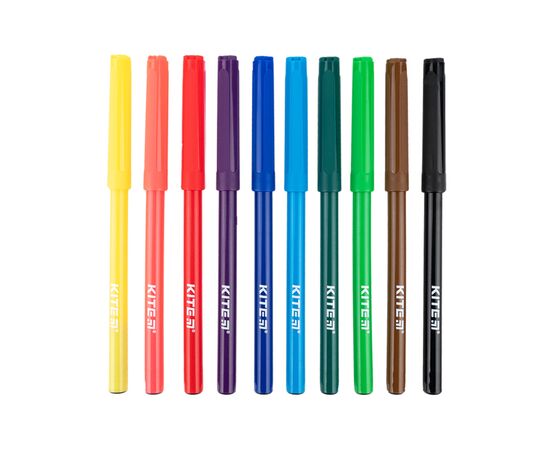 Фломастеры Kite Classic 10 цветов (K-455), изображение 2 Фломастеры Kite Classic 10 цветов (K-455), изображение 2