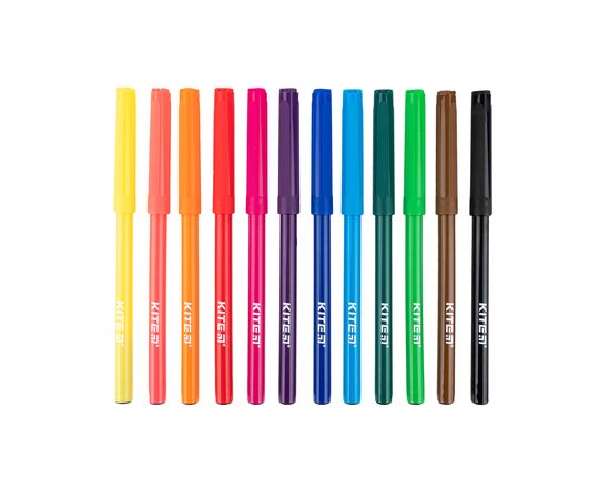Фломастеры Kite Classic 12 цветов (K-447), изображение 2 Фломастеры Kite Classic 12 цветов (K-447), изображение 2