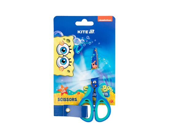 Ножницы Kite детские с резиновыми вставками и рисунком на лезвии Sponge Bob 13 см (SB25-148)