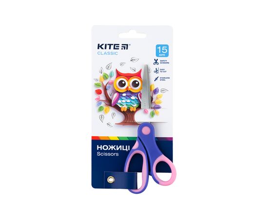 Ножиці Kite дитячі Classic блакитний-рожевий 15 см (K-126-1)
