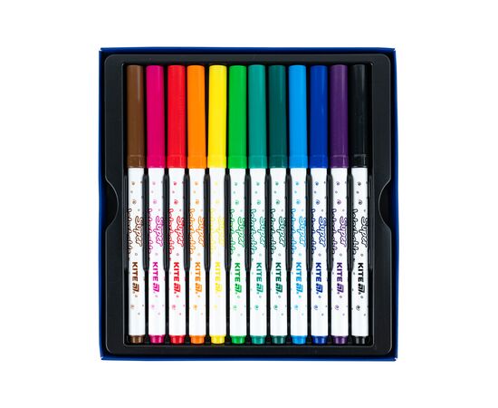 Фломастеры Kite Creative Superwashable 12 цветов (K-1152), изображение 3 Фломастеры Kite Creative Superwashable 12 цветов (K-1152), изображение 3