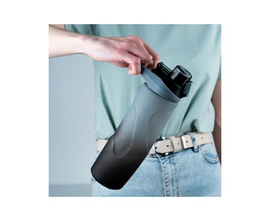 Поильник-непроливайка Kite 760 мл, серо-черная (K24-1200-1), изображение 5 Поильник-непроливайка Kite 760 мл, серо-черная (K24-1200-1), изображение 5