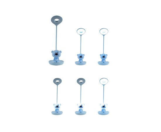 Настільна лампа Kite Bear LED з акумулятором, блакитна (K24-492-2-3), зображення 5