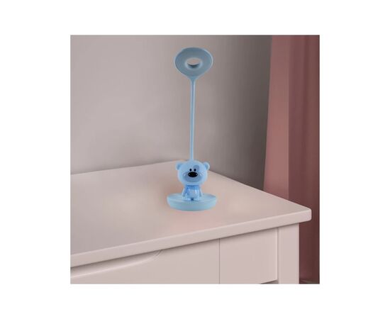 Настільна лампа Kite Bear LED з акумулятором, блакитна (K24-492-2-3), зображення 6