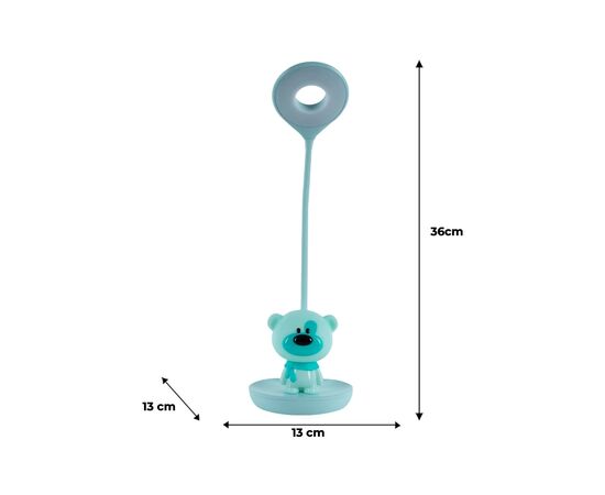 Настольная лампа Kite Bear LED с аккумулятором, зеленый (K24-492-2-4), изображение 7 Настольная лампа Kite Bear LED с аккумулятором, зеленый (K24-492-2-4), изображение 7