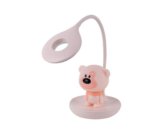 Настільна лампа Kite Bear LED з акумулятором, рожева (K24-492-2-2)