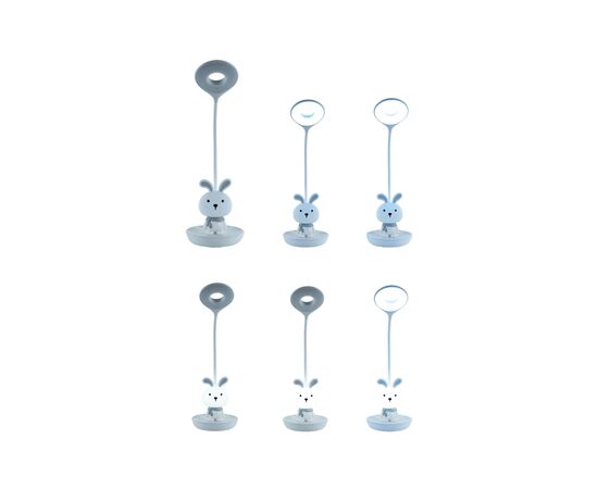 Настільна лампа Kite Bunny LED з акумулятором, біла (K24-492-1-1), зображення 5