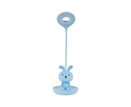 Настільна лампа Kite Bunny LED з акумулятором, блакитна (K24-492-1-3), зображення 3 Настільна лампа Kite Bunny LED з акумулятором, блакитна (K24-492-1-3), зображення 3