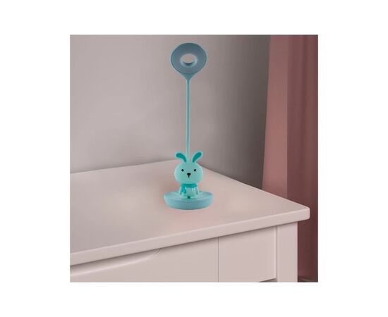 Настольная лампа Kite Bunny LED с аккумулятором, зеленая (K24-492-1-4), изображение 6 Настольная лампа Kite Bunny LED с аккумулятором, зеленая (K24-492-1-4), изображение 6