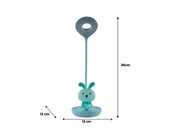 Настольная лампа Kite Bunny LED с аккумулятором, зеленая (K24-492-1-4), изображение 7 Настольная лампа Kite Bunny LED с аккумулятором, зеленая (K24-492-1-4), изображение 7