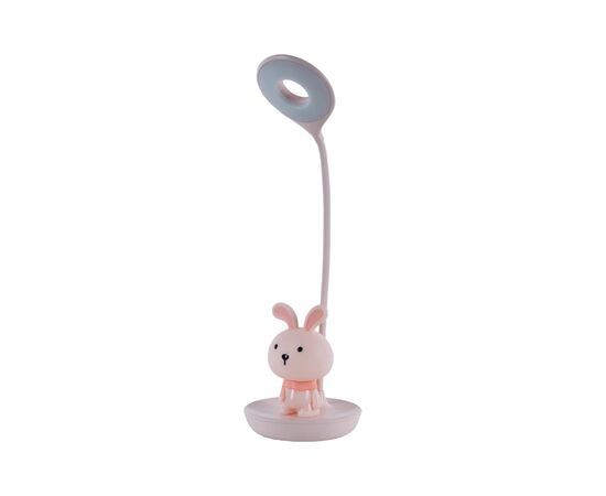 Настольная лампа Kite Bunny LED с аккумулятором, розовая (K24-492-1-2), изображение 2 Настольная лампа Kite Bunny LED с аккумулятором, розовая (K24-492-1-2), изображение 2