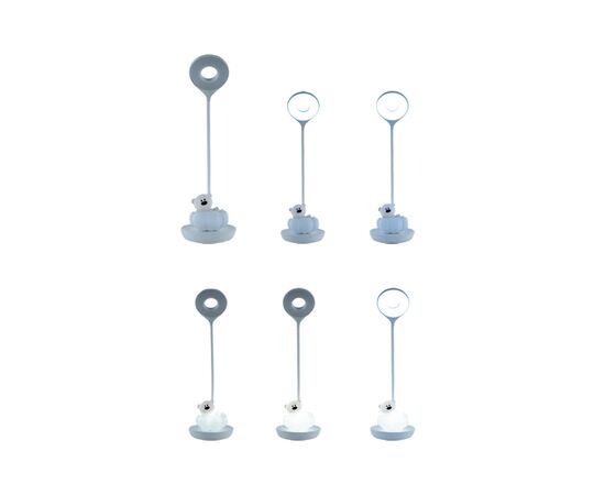 Настільна лампа Kite Cloudy Bear LED з акумулятором, блакитна (K24-493-2-3), зображення 5 Настільна лампа Kite Cloudy Bear LED з акумулятором, блакитна (K24-493-2-3), зображення 5