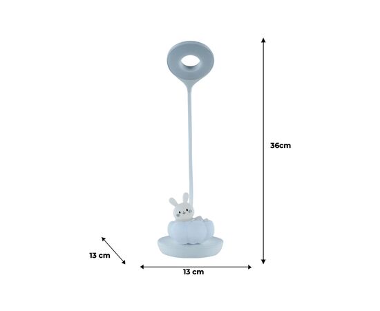 Настільна лампа Kite Cloudy Bunny LED з акумулятором , біла (K24-493-1-1), зображення 7