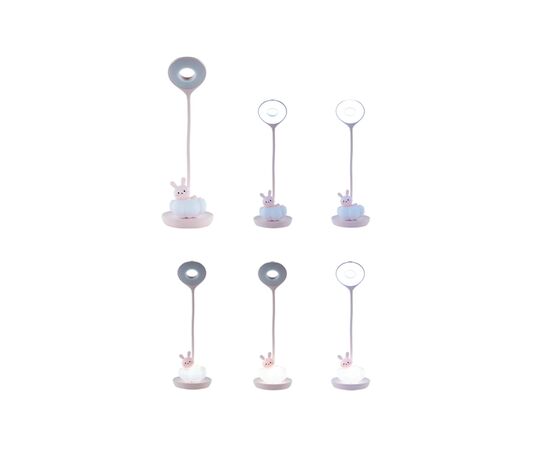 Настольная лампа Kite Cloudy Bunny LED с аккумулятором, розовая (K24-493-1-2), изображение 5 Настольная лампа Kite Cloudy Bunny LED с аккумулятором, розовая (K24-493-1-2), изображение 5