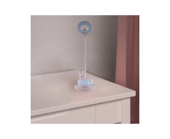 Настольная лампа Kite Cloudy Bunny LED с аккумулятором, розовая (K24-493-1-2), изображение 6 Настольная лампа Kite Cloudy Bunny LED с аккумулятором, розовая (K24-493-1-2), изображение 6