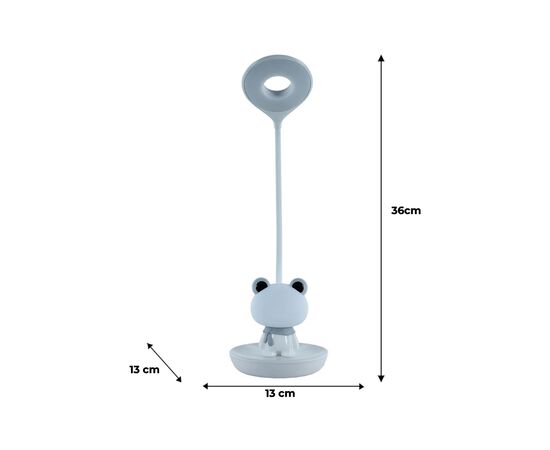 Настольная лампа Kite Froggy LED с аккумулятором, белая (K24-492-3-1), изображение 7 Настольная лампа Kite Froggy LED с аккумулятором, белая (K24-492-3-1), изображение 7