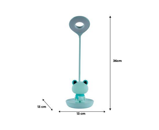 Настільна лампа Kite Froggy LED з акумулятором, зелена (K24-492-3-4), зображення 7