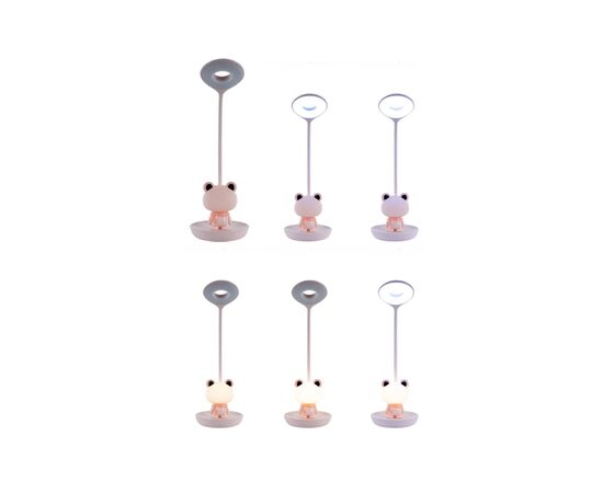 Настольная лампа Kite Froggy LED с аккумулятором, розовая (K24-492-3-2), изображение 5 Настольная лампа Kite Froggy LED с аккумулятором, розовая (K24-492-3-2), изображение 5