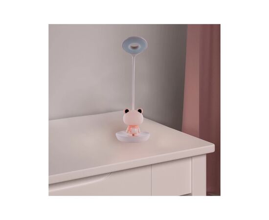 Настольная лампа Kite Froggy LED с аккумулятором, розовая (K24-492-3-2), изображение 6 Настольная лампа Kite Froggy LED с аккумулятором, розовая (K24-492-3-2), изображение 6