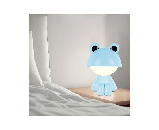 Нічник Kite Світильник LED з акумулятором Cute Froggy, блакитний (K25-316-3-3), зображення 5