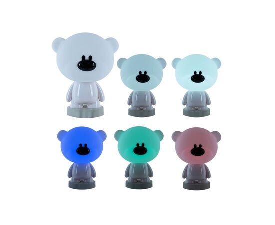Ночник Kite Светильник LED с аккумулятором Bear, белый, белый (K24-490-2-1), изображение 4 Ночник Kite Светильник LED с аккумулятором Bear, белый, белый (K24-490-2-1), изображение 4
