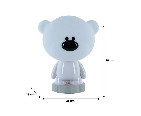 Ночник Kite Светильник LED с аккумулятором Bear, белый, белый (K24-490-2-1), изображение 6 Ночник Kite Светильник LED с аккумулятором Bear, белый, белый (K24-490-2-1), изображение 6