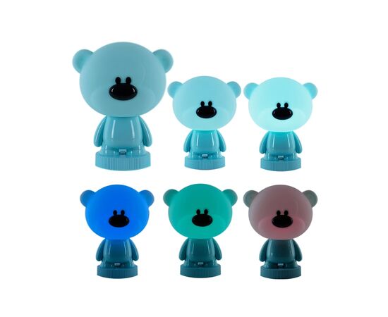 Ночник Kite Светильник LED с аккумулятором Bear, голубой (K24-490-2-3), изображение 4 Ночник Kite Светильник LED с аккумулятором Bear, голубой (K24-490-2-3), изображение 4