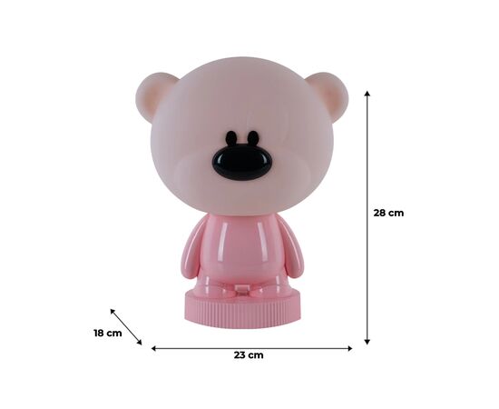 Ночник Kite Светильник LED с аккумулятором Bear, розовый (K24-490-2-2), изображение 6 Ночник Kite Светильник LED с аккумулятором Bear, розовый (K24-490-2-2), изображение 6