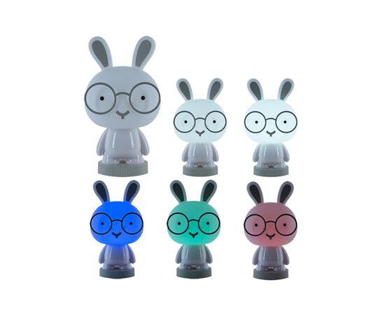 Ночник Kite Светильник LED с аккумулятором Bunny, белый (K24-490-1-1), изображение 4 Ночник Kite Светильник LED с аккумулятором Bunny, белый (K24-490-1-1), изображение 4