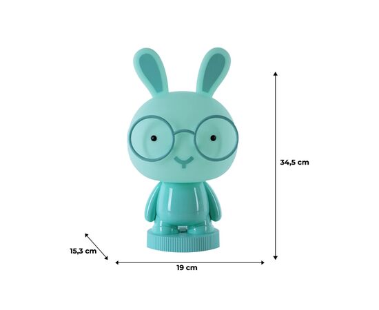 Ночник Kite Светильник LED с аккумулятором Bunny, зеленый (K24-490-1-4), изображение 6 Ночник Kite Светильник LED с аккумулятором Bunny, зеленый (K24-490-1-4), изображение 6