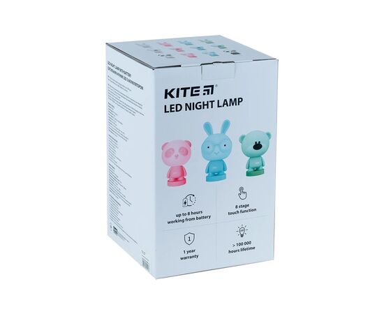 Ночник Kite Светильник LED с аккумулятором Bunny, розовый (K24-490-1-2), изображение 3 Ночник Kite Светильник LED с аккумулятором Bunny, розовый (K24-490-1-2), изображение 3