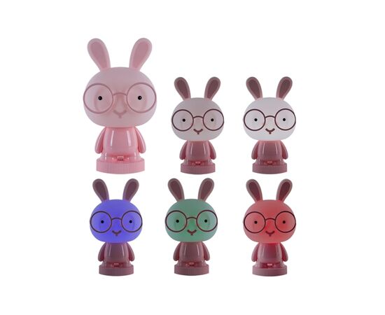 Ночник Kite Светильник LED с аккумулятором Bunny, розовый (K24-490-1-2), изображение 4 Ночник Kite Светильник LED с аккумулятором Bunny, розовый (K24-490-1-2), изображение 4