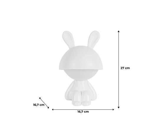 Нічник Kite Світильник LED з акумулятором Cute Bunny, білий (K25-316-1-1), зображення 6