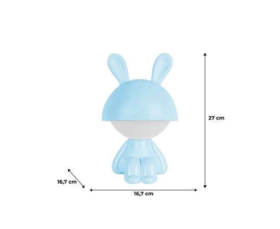 Ночник Kite Светильник LED с аккумулятором Cute Bunny, голубой (K25-316-1-3), изображение 6 Ночник Kite Светильник LED с аккумулятором Cute Bunny, голубой (K25-316-1-3), изображение 6