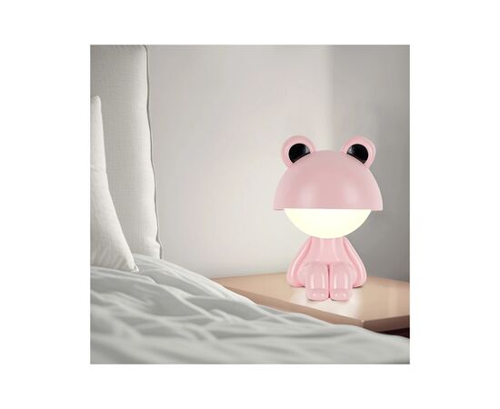 Ночник Kite Светильник LED с аккумулятором Cute Froggy, розовый (K25-316-3-2), изображение 5