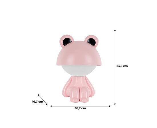 Ночник Kite Светильник LED с аккумулятором Cute Froggy, розовый (K25-316-3-2), изображение 6