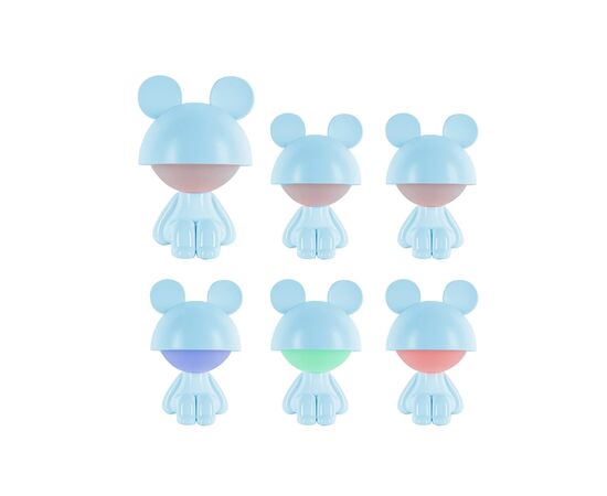 Ночник Kite Светильник LED с аккумулятором Cute Mouse, голубой (K25-316-2-3), изображение 4 Ночник Kite Светильник LED с аккумулятором Cute Mouse, голубой (K25-316-2-3), изображение 4