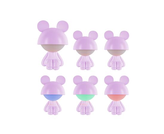 Ночник Kite Светильник LED с аккумулятором Cute Mouse, фиолетовый (K25-316-2-5), изображение 4 Ночник Kite Светильник LED с аккумулятором Cute Mouse, фиолетовый (K25-316-2-5), изображение 4