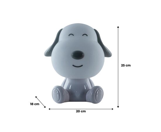 Нічник Kite Світильник LED з акумулятором Doggy, білий (K24-491-3-1), зображення 6 Нічник Kite Світильник LED з акумулятором Doggy, білий (K24-491-3-1), зображення 6